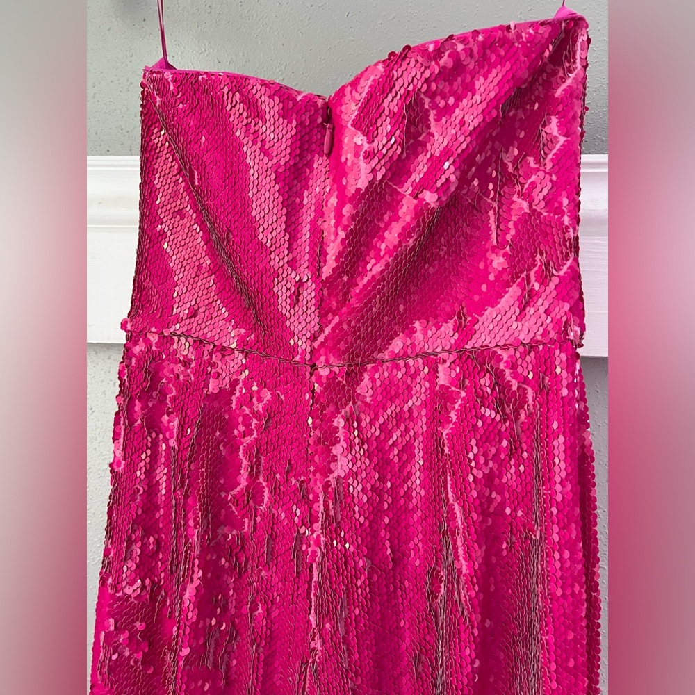 Dress The Population Andy Sequin Jumpsuit in Size Small in Hot Pink New - Picture 7 of 12